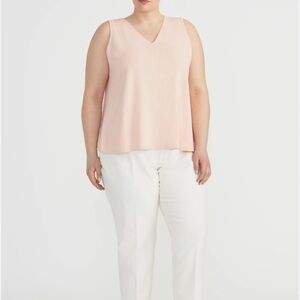 (A5) NEW Rachel Roy Collection Sleeveless Sweater Cape Top, Blush, NWOT, Size 1X